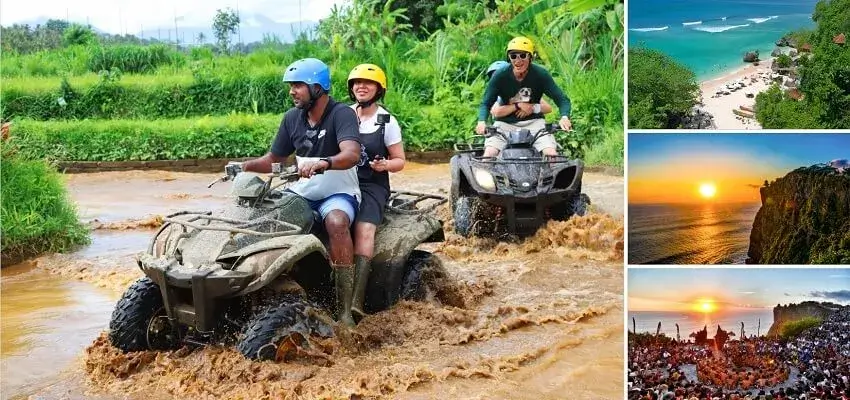 Bali ATV Ride and Uluwatu Tour, Bali Quad Bike Uluwatu Sunset Tour, Bali Combination Tour Packages, Bali Nafis Tour