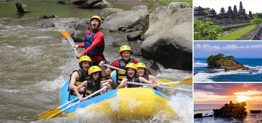 Bali Rafting and Tanah Lot Tour, Ayung Rafting Tanah Lot Tour, Bali Combination Tour Packages, Bali Nafis Tour