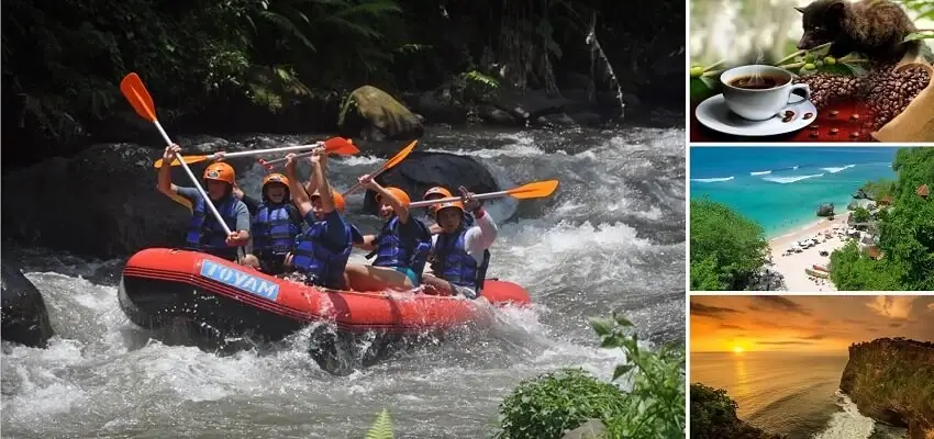 Bali Rafting and Uluwatu Tour, Ayung Rafting Uluwatu Tour, Rafting Uluwatu Sunset Tour, Bali Combination Tour Packages, Bali Nafis Tour