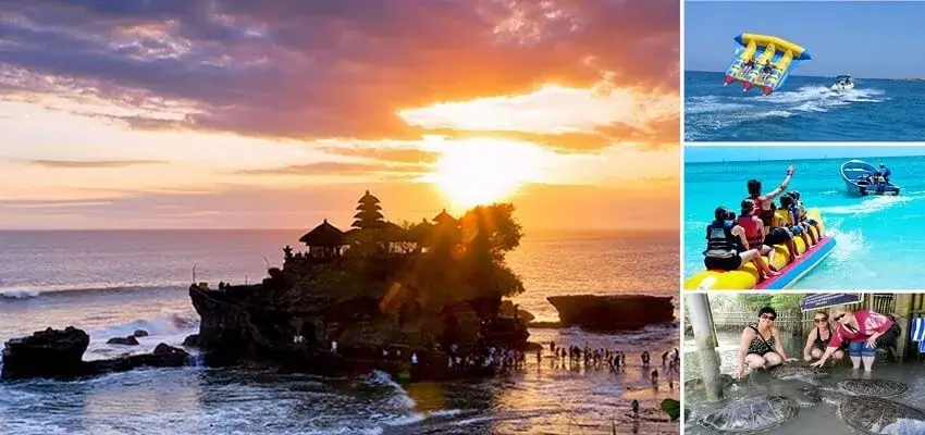 Bali Water Sport and Tanah Lot Tour, Bali Marine Sports Tanah Lot Sunset Tour, Bali Combination Tour Packages, Bali Nafis Tour