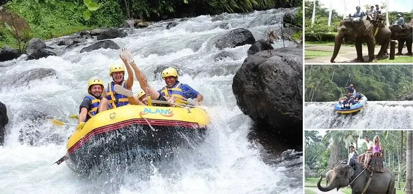 Telaga Waja Rafting Elephant Ride Tour, Bali Rafting Elephant Ride Tours, Bali Double Activities Tour Packages, Bali Nafis Tour